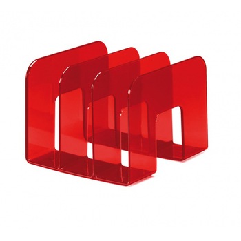Suport catalog Durable Trend, rosu transparent Suport catalog Durable Trend, rosu transparent