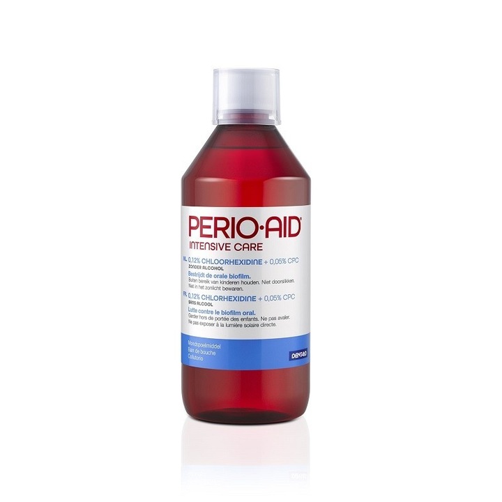 Dentaid Perio-Aid Intenzív Ápoló Szájvíz, 0,12%, 500 ml
