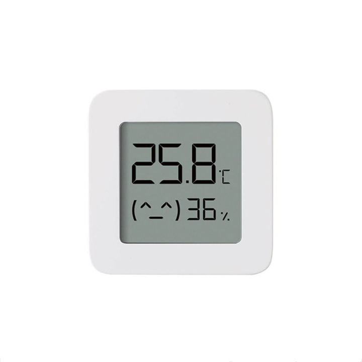 Termometru digital, Plastic/Metal, Afisaj LCD, De interior, Alb