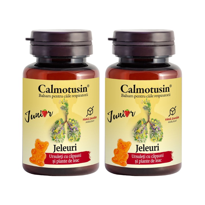 Set 2 x 20 Jeleuri Ursuleti cu Aroma de Capsuni Calmotusin Junior