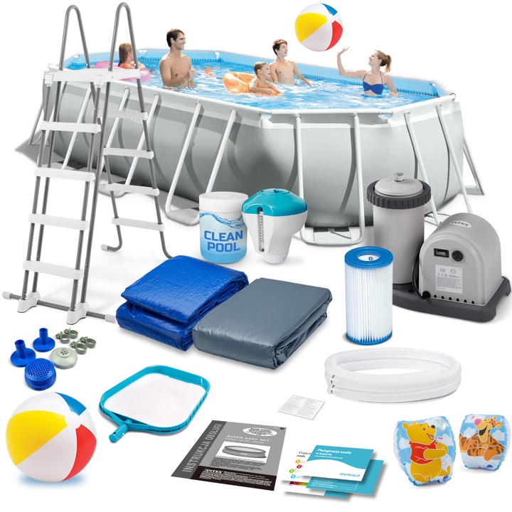 Set piscina, Intex 503x274x122cm, 18 in 1