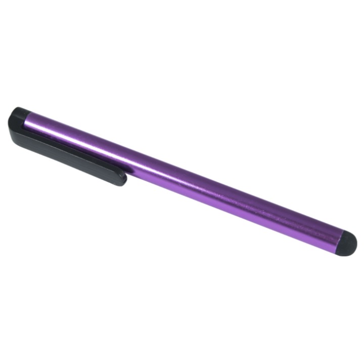 Stilou Stylus Violet, compatibil cu tablete, telefoane si laptopuri cu touch screen, lungime 10 cm