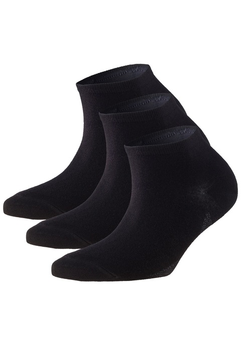 Sosete fine pentru femei din bambus cu taietura joasa, Friends, 7294-W3, pachet cu 3 perechi, Negru