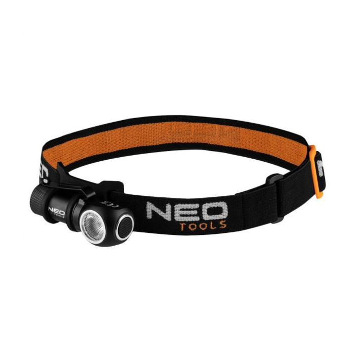 Neo Tools 99-027 Челник+фенерче 2в1 акумулаторна 600lm USB магнитно зареждане CREE XPG3 LED 6W