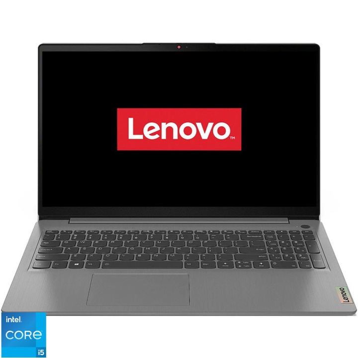 Laptop Lenovo 15.6'' IdeaPad 3 15IAU7, FHD IPS, Procesor Intel® Core™ i5-1235U (12M Cache, up to 4.40 GHz, with IPU), 24GB DDR4, 500GB SSD, Intel Iris Xe, No OS, arctic grey
