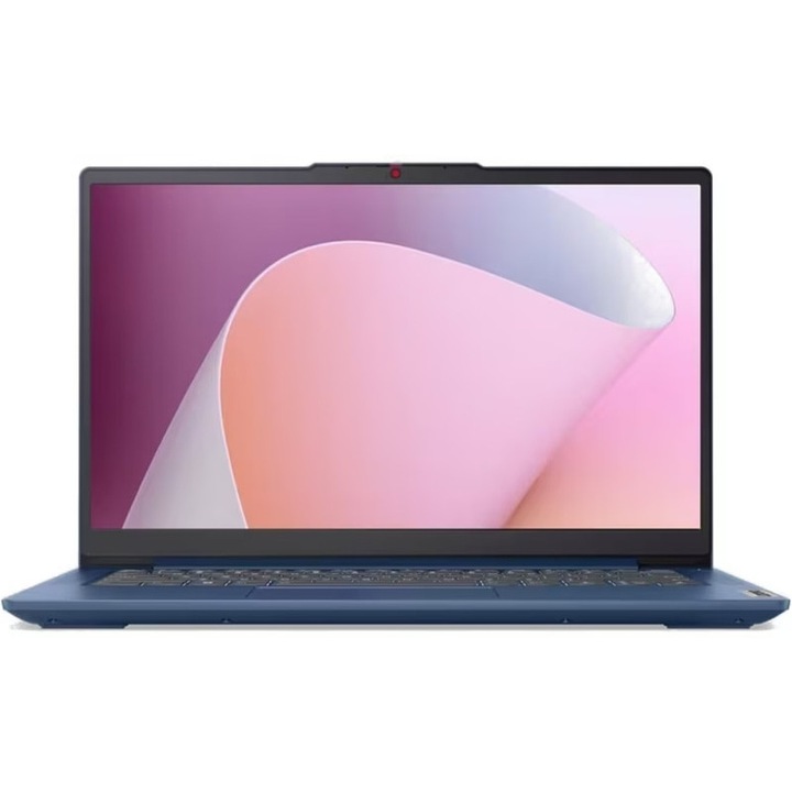 Laptop Lenovo IdeaPad Slim 3 14ABR8 cu procesor AMD Ryzen™ 7 7730U pana la 4.5 GHz, 8 nuclee, 14", Full HD, IPS, 8GB, 1TB SSD, AMD Radeon™ Graphics, No OS, Abyss Blue