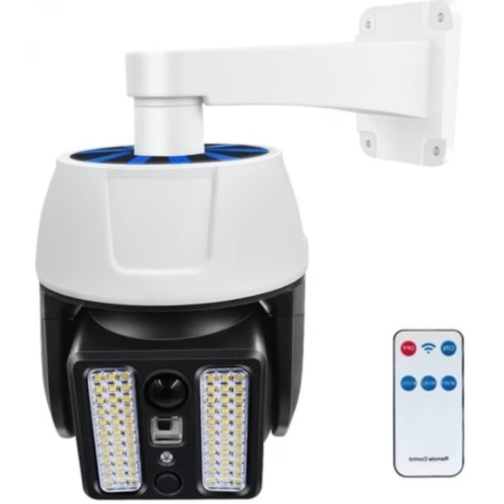 Camera IP WiFi, rotativa la 360°, Full HD, Night Vision, notificari telefonice, alb