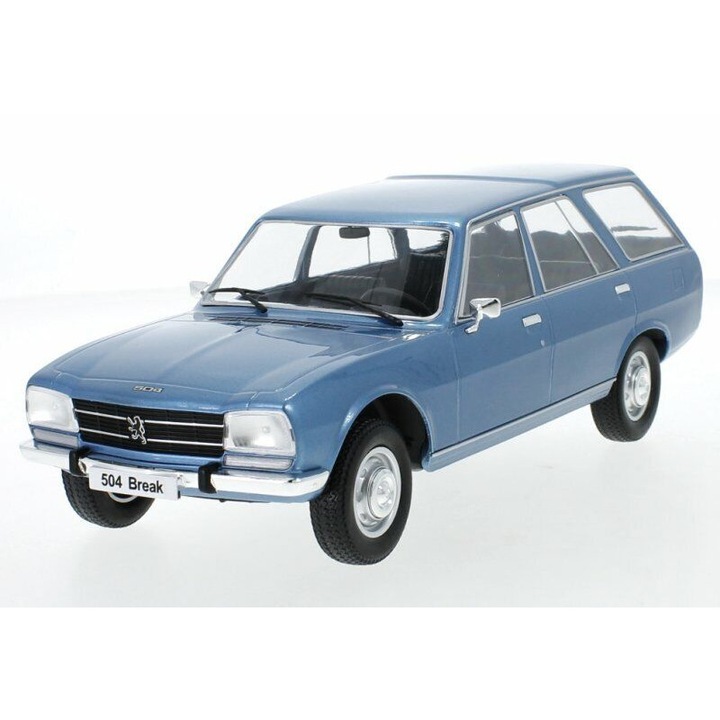 Macheta auto Peugeot 504 Break, albastru metalic, Modelcar Group