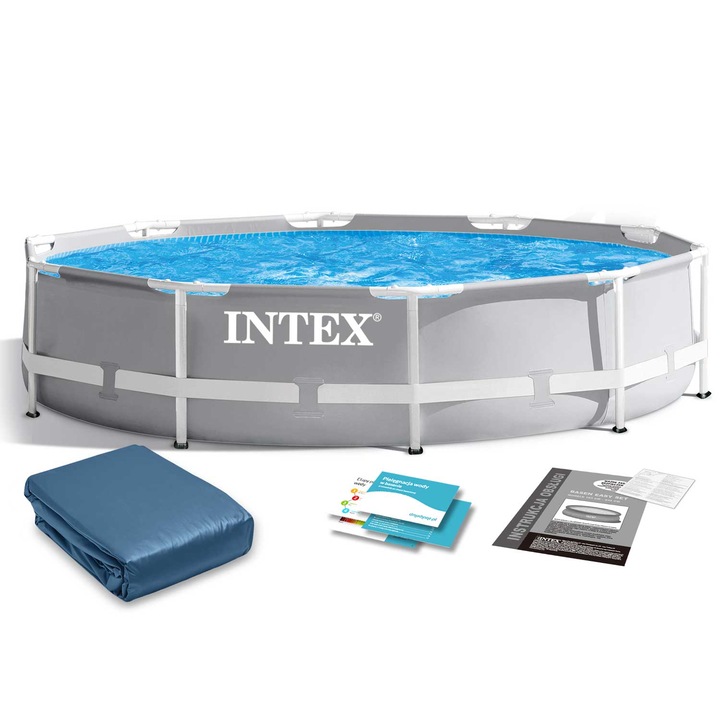 Градински басейн, INTEX, PVC, 305 х 76 см, 6в1, многоцветен