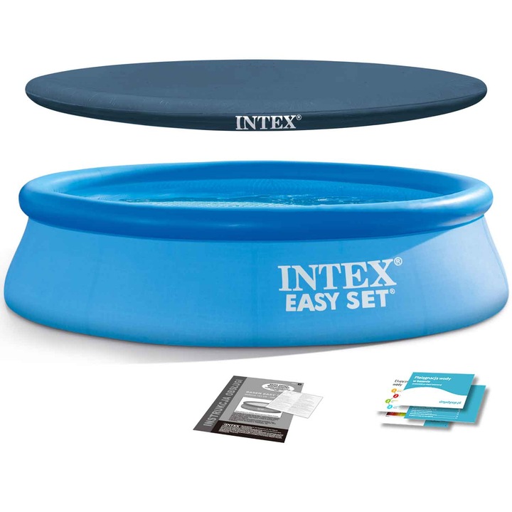 Felfújható medence, INTEX, PVC, 244 x 61 cm, 6 az 1-ben, kék