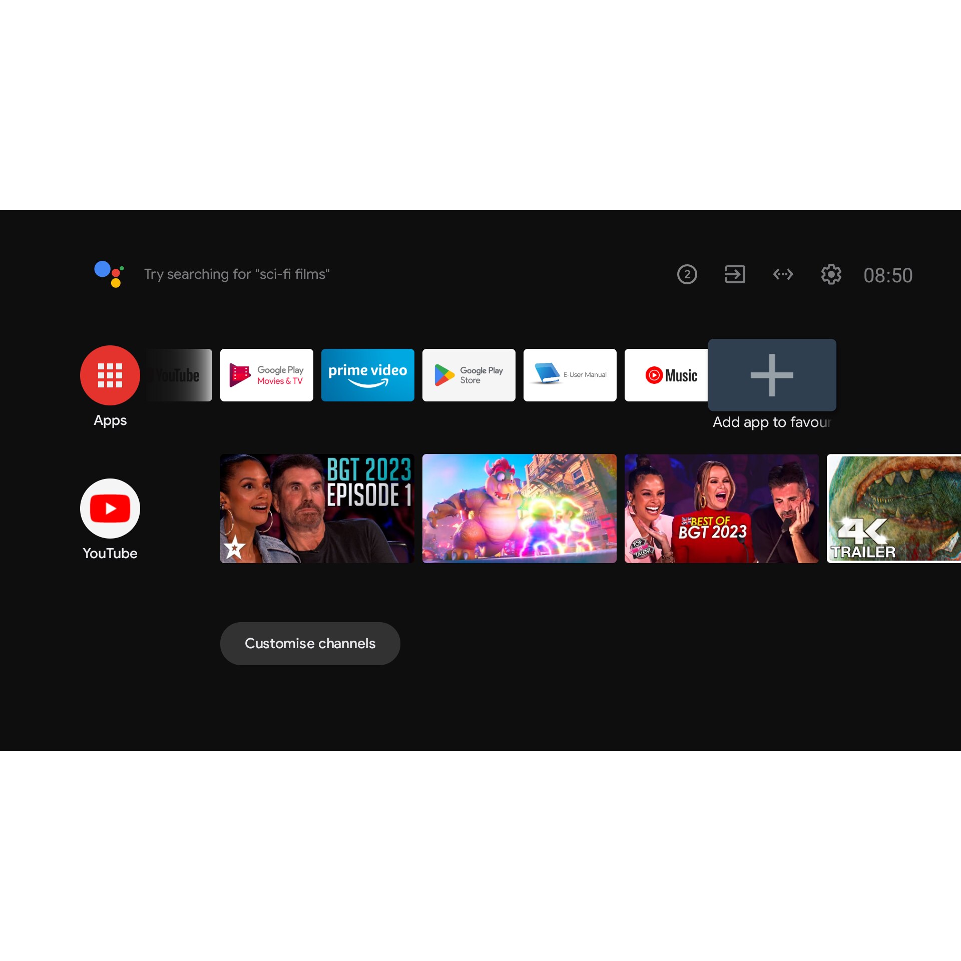 Televizor HYUNDAI 43 HYN 6800 ANBF, Smart Android TV, Full HD, 108 cm, Clasa E, Model 2023