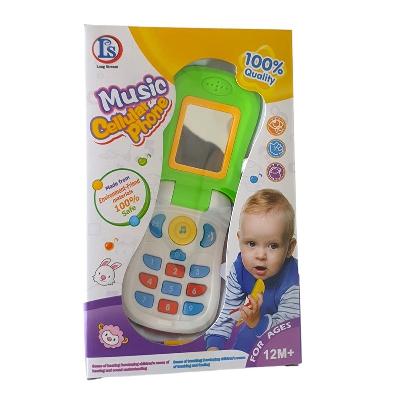 Telefon interactiv, educational pentru copii cu butoane care emit diverse melodii, LTOY7 eMAG.ro