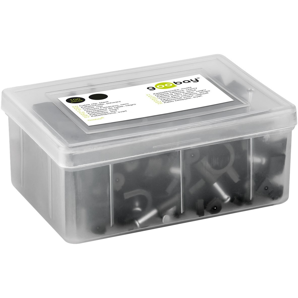 Set 100 de cleme pentru fixare cabluri, Plastic, 8mm, Negru - eMAG.ro