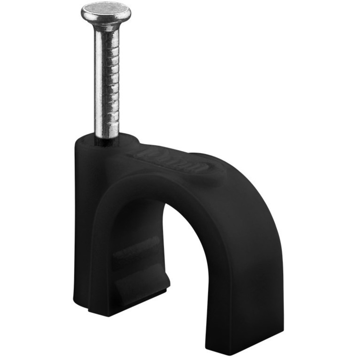 Set 100 de cleme pentru fixare cabluri, Plastic, 8mm, Negru - eMAG.ro