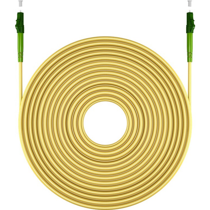 Patchcord optic simplex LC-APC, 20m, unidirectional, verde