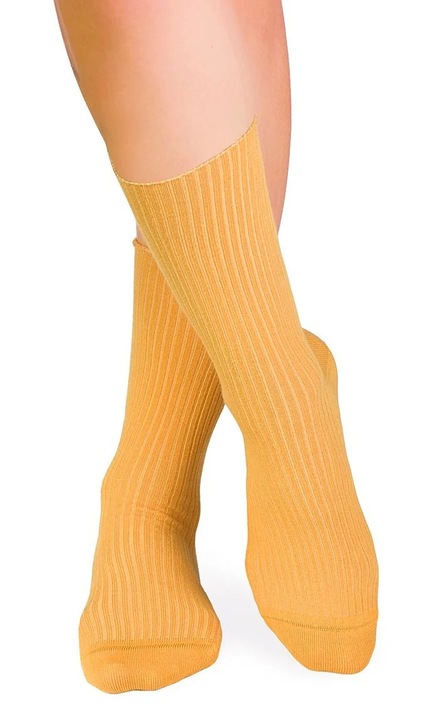Sosete bumbac lungi fara elastic Yellow