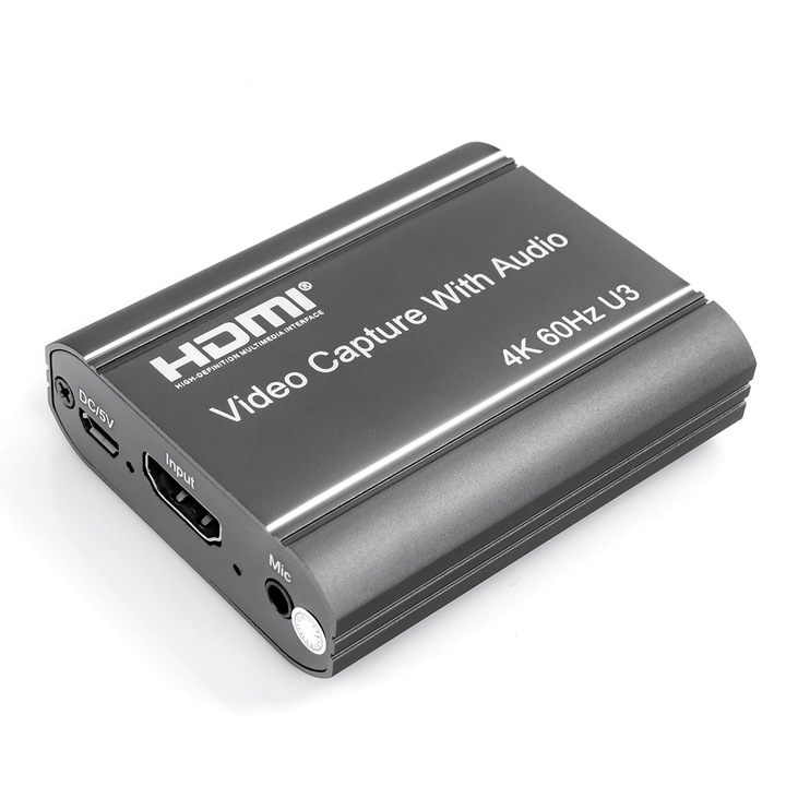 Recorder Grabber Spacetronik SP-HVG18A PC HDMI, gri