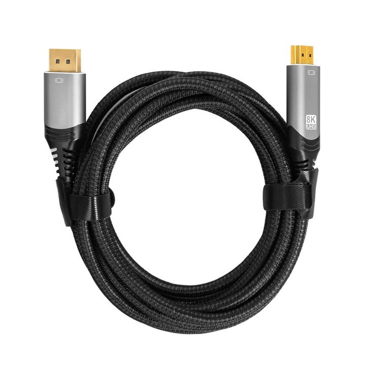 Cablul HDMI DisplayPort, Spacetronik, 8K, 30Hz, 2m
