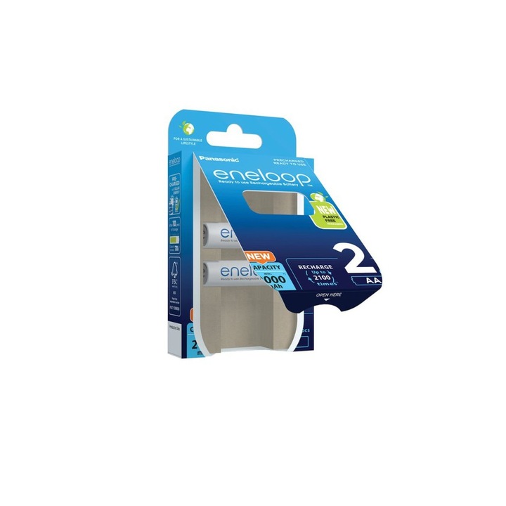 2 db Panasonic eneloop aa 2000mah akkumulátor készlet