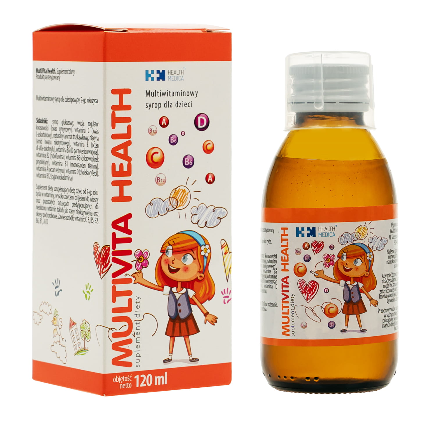 Хранителна добавка за деца, Health Medica, 2 години+, 120 мл - eMAG.bg