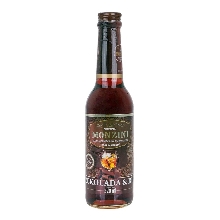 Sirop de cafea cu aroma de ciocolata cu rom, Monzini, 320 ml