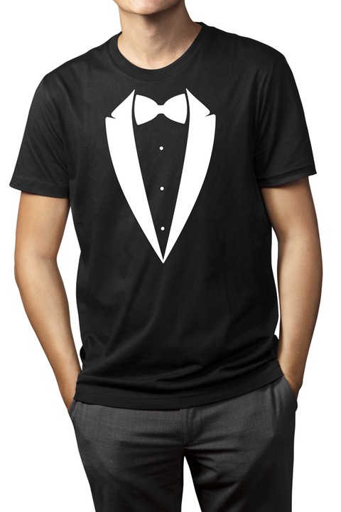 Tricou personalizat cu frac pentru petrecerea burlacilor