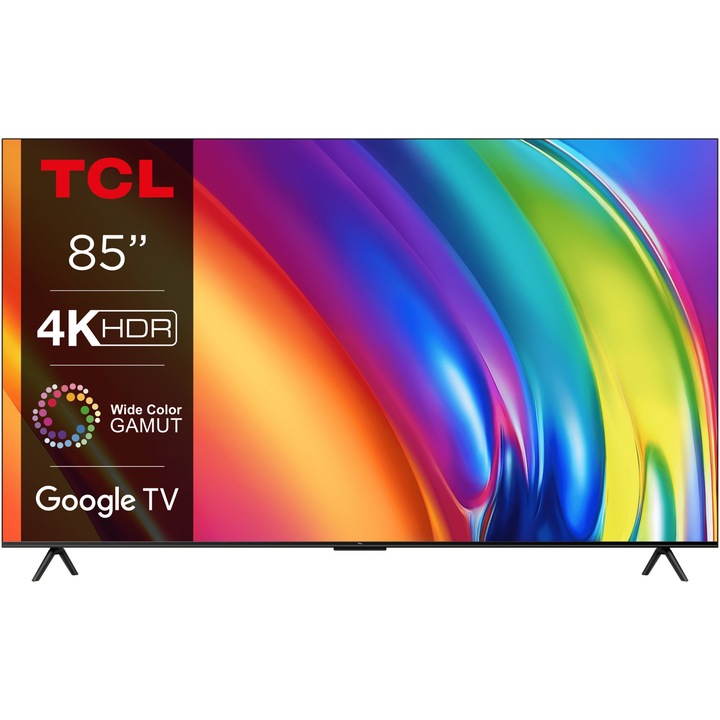 Телевизор TCL LED 85P745, 85" (214 см), Smart Google TV, 4K Ultra HD, Клас G (Модел 2023)