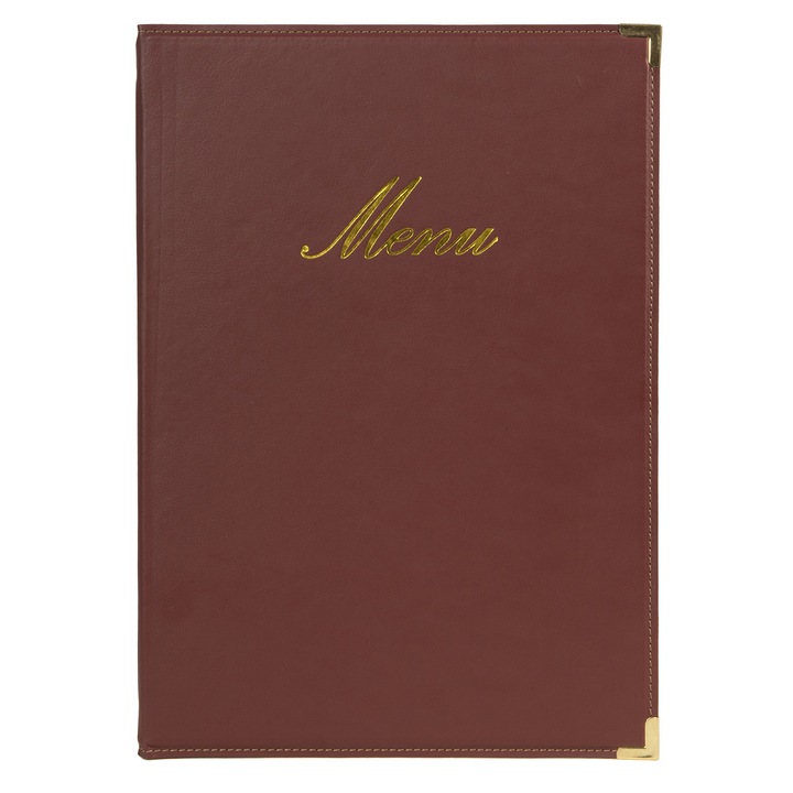 Mapa Meniu Classic A4 - Wine Red (Grena)