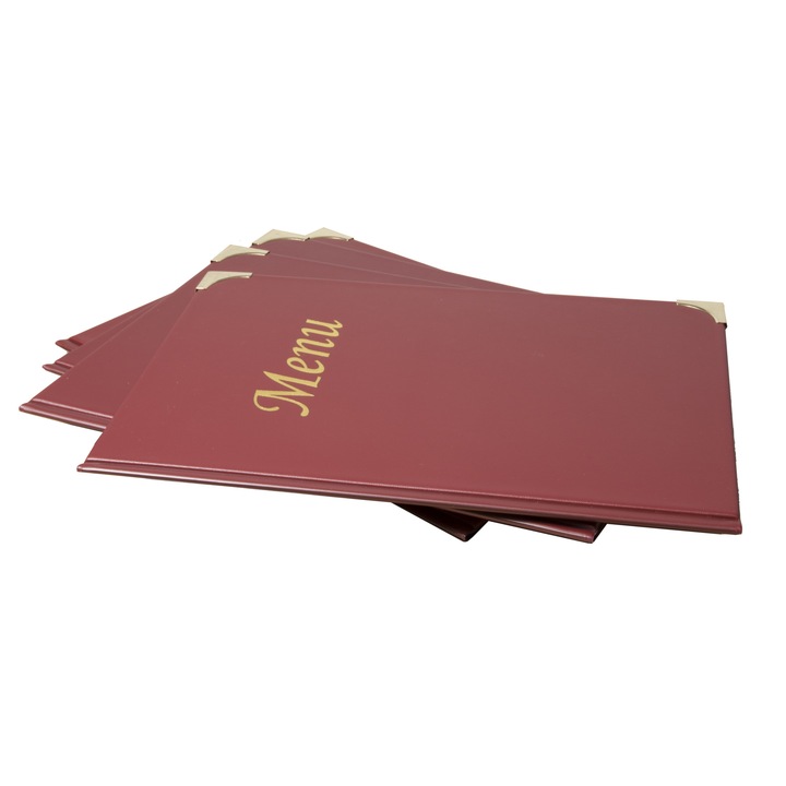 Mapa Meniu Basic A4 - Wine Red (Grena)