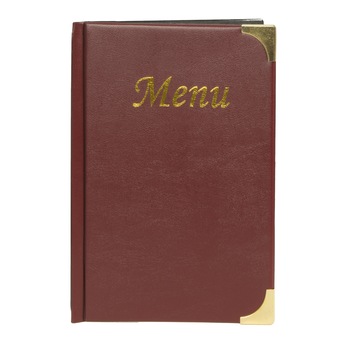 Mapa Meniu Basic A5 - Wine Red (Grena) Mapa Meniu Basic A5 - Wine Red (Grena)