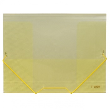 Mapa plastic A4 semitransparenta cu buzunar si elastic pe colturi, US-4161-Y Mapa plastic A4 semitransparenta cu buzunar si elastic pe colturi, US-4161-Y