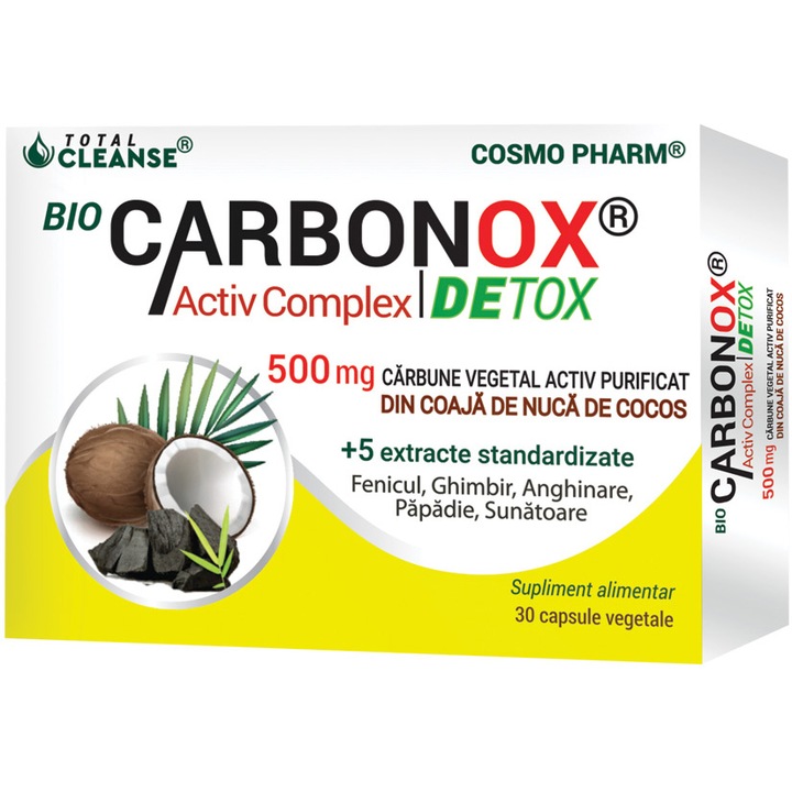 Bio Carbonox Activ Complex, Cosmo Pharm, 30 capsule vegetale