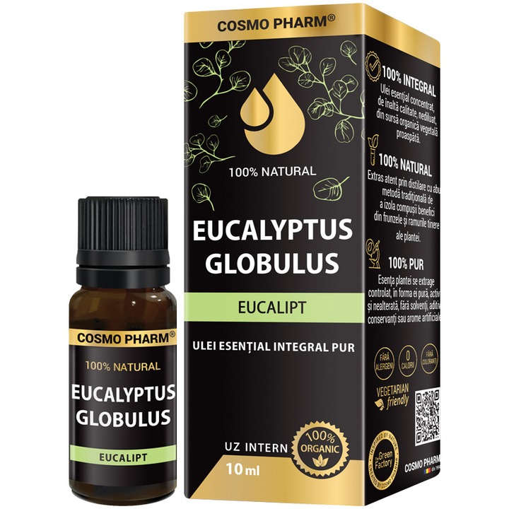Eukaliptusz esszenciális illóolaj 100%-ban természetes, Cosmo Pharm, 10 ml