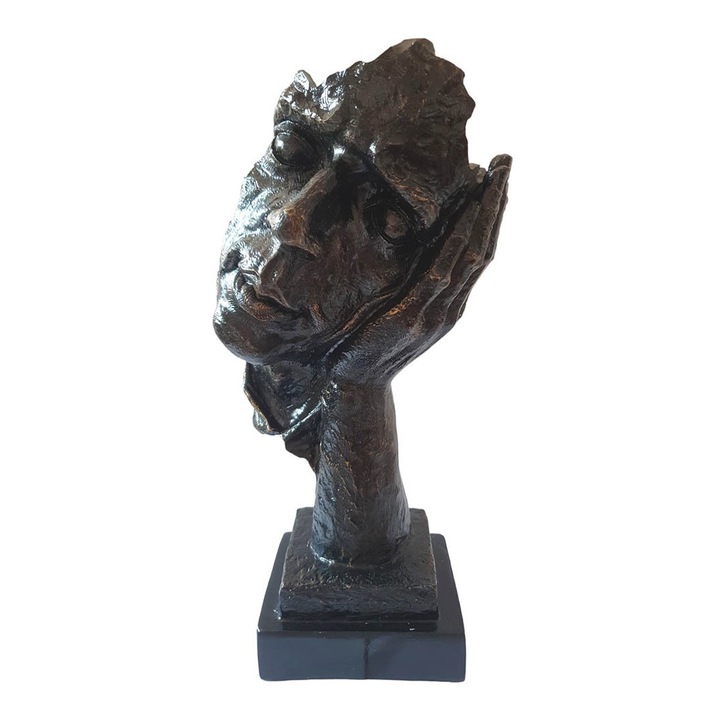 Statueta decorativa, Masca, Negru, 33 cm, HC303L
