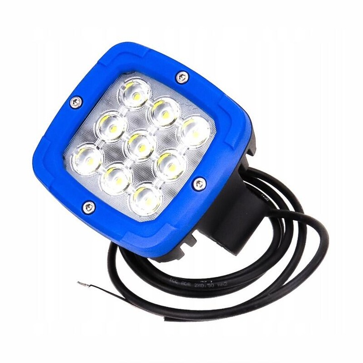 Proiector lucru 100x100, LED, aluminiu, 2800lm, 38W, Spot, rama albastra, FT-036 LED ALU 2800 Fristom