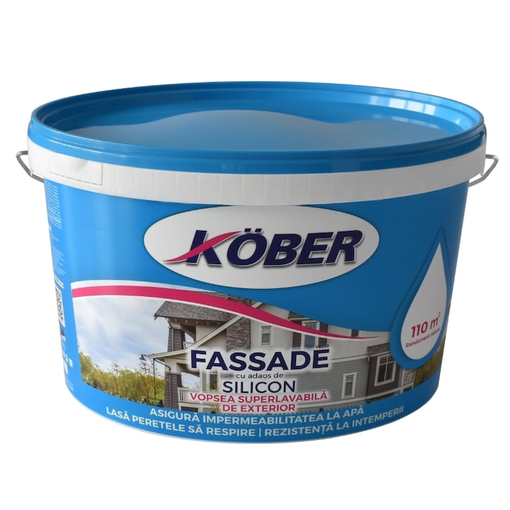 Vopsea lavabila exterior, Kober Alba 15L