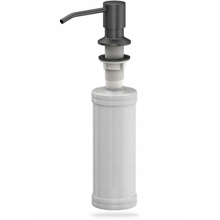 MyQ Dozator chiuveta pentru sapun lichid de spalat vase, negru, usor de instalat 320 ml