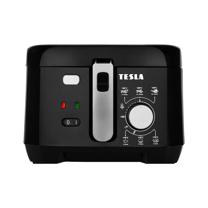 Friteuza cu ulei, Tesla, EasyCook AE300, 1800 W, 2,5 L, Negru