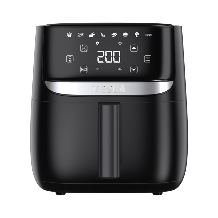 Friteuza Bass Polska 5,5L, WiFi, circulație aer cald, design modern