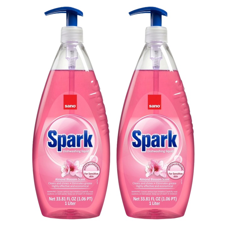 2 db Mosogatószer készlet pumpával Sano Spark Almond 1 l