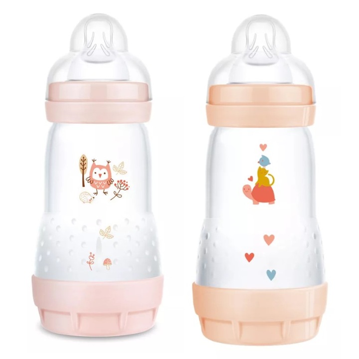 Biberon Anti Colic MAM Matt Forest 2+Luni 260 ML fete