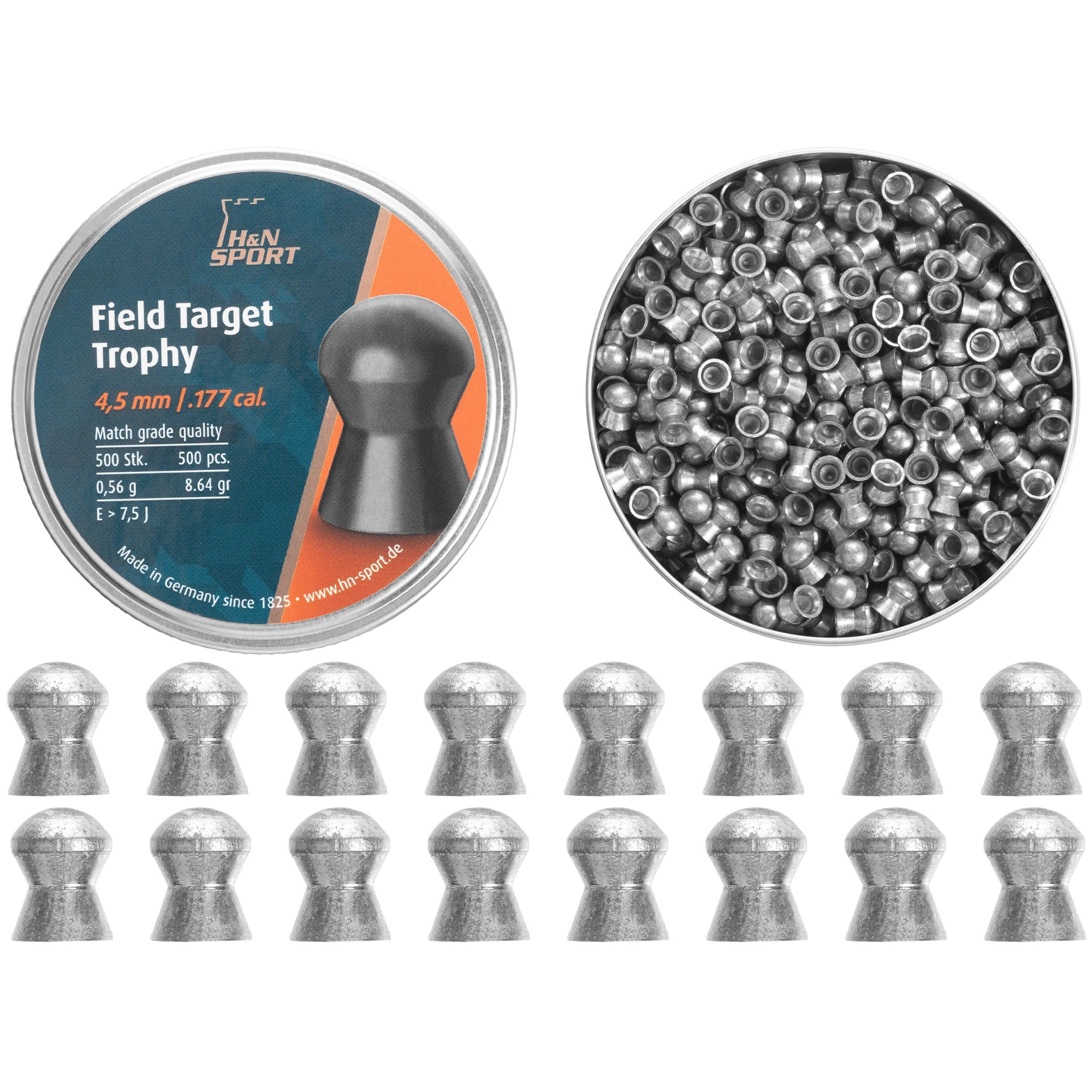 Set 500 buc. pelete H&N Field Target Trophy, RazorGun, 4.52 mm