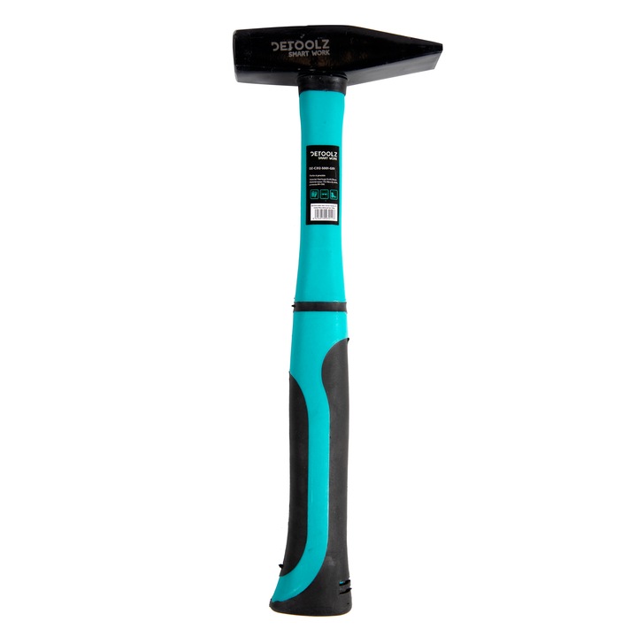 Ciocan pentru lacatus forjat Detoolz, coada fibra de sticla, PP cu TPR, 800 g