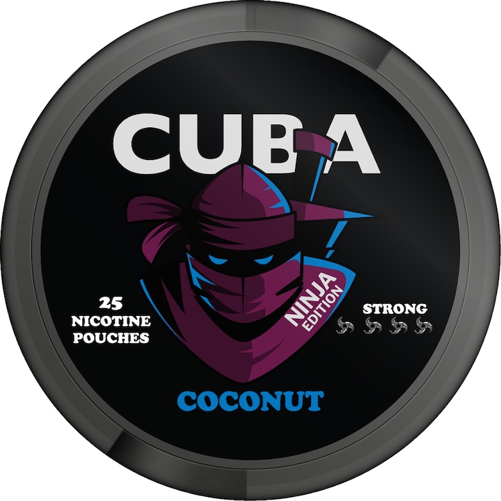 Pouch cu nicotina - Snus CUBA NINJA Coconut 30 mg