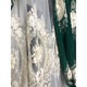 Set Perdea si Draperie Victoria, 2 draperii black-out 2x150x260cm verde, cu perdea 400x260 cm alb, model PDP 01, confectionate cu rejansa sina