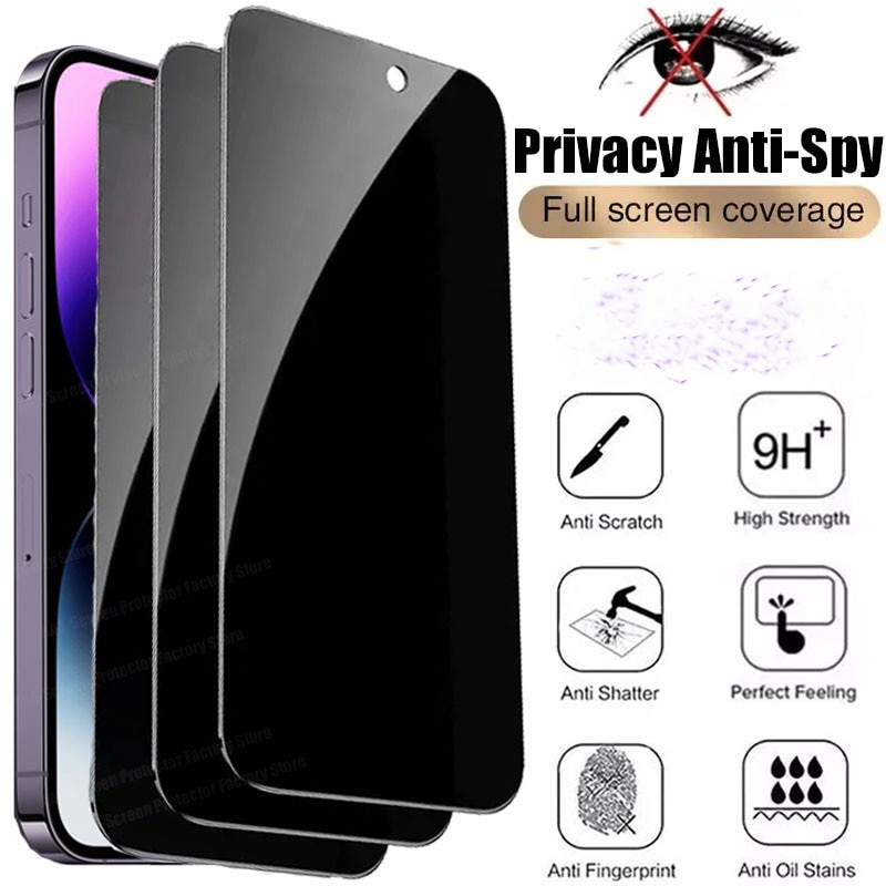 Folie Privacy Compatibila cu iPhone 11/XR, Full Cover, 6D, Calitate Premium, Black