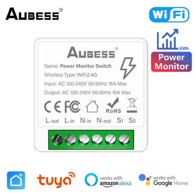 Smart Switch Wi-Fi, Releu inteligent cu Monitorizare Consum ...