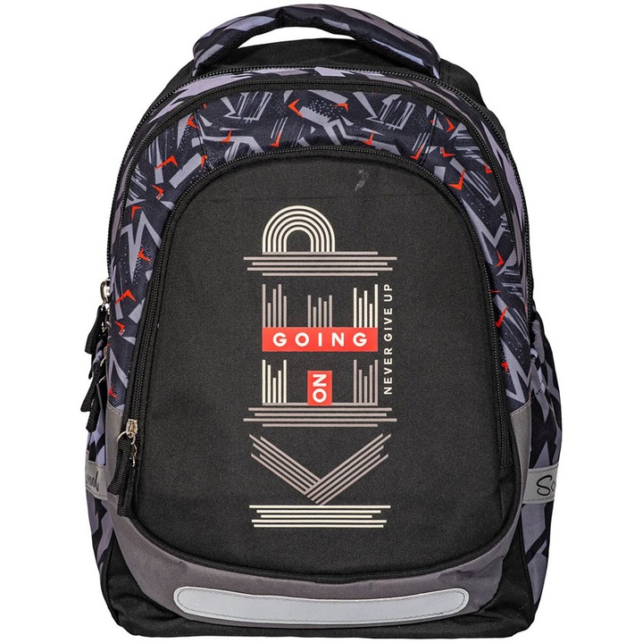 S-Cool iskolatáska, Anatómiai, 41x28x21 cm, Könnyű, Light Keep going on