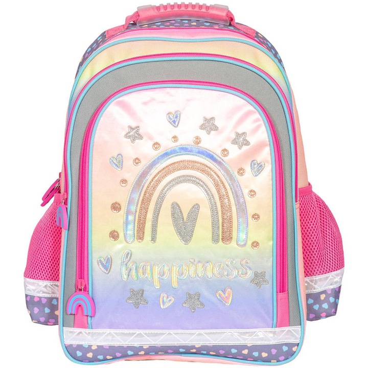 S-Cool iskolatáska, Ergonomikus, 40,5x29x13,5, Happiness