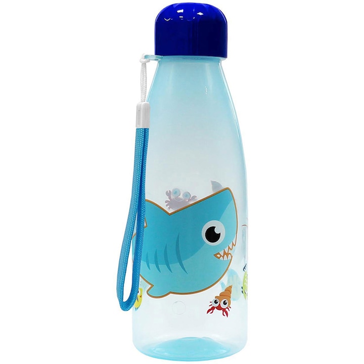 Бутилка за вода S-cool, Пластмаса, 500 мл, 6,5х20 см, Shark